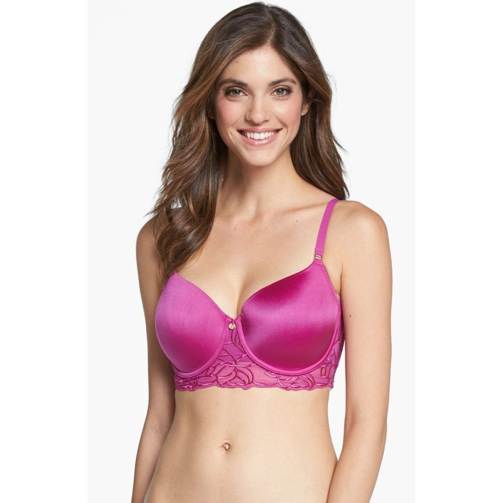 NATORI Reverie Underwire T-Shirt Bra #736054 Magenta (Pink Purple) 34B NEW